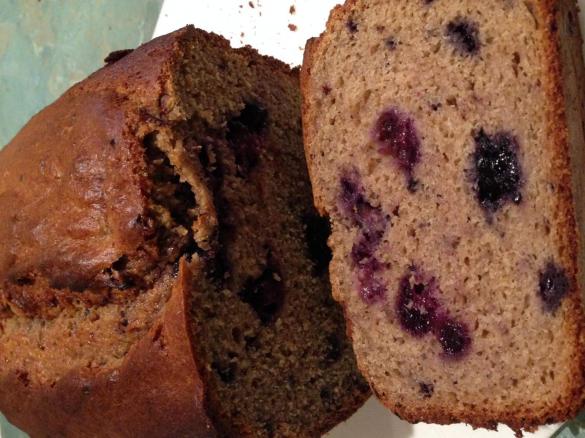 Spelt Banana Blueberry Bread