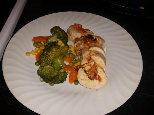 All-in-One Sundried tomato & cashew stuffed chicken breast