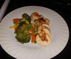 All-in-One Sundried tomato & cashew stuffed chicken breast