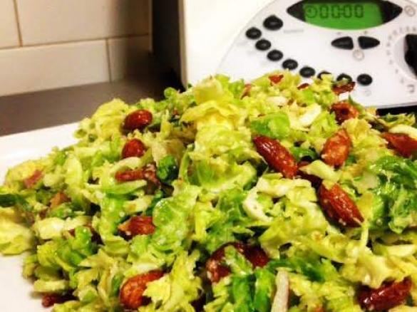 Crunchy Almond And Bacon Brussel Sprout Salad
