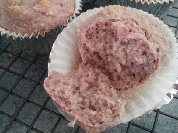 Raspberry, White Chocolate and Coconut Muffins