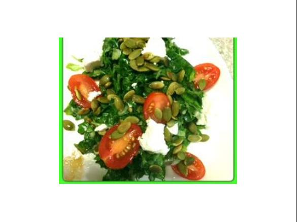 kale basil feta salad 327cal whole recipe