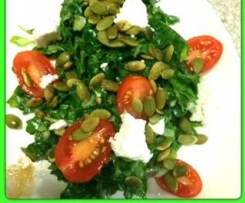 kale basil feta salad 327cal whole recipe