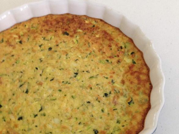 Zucchini quiche slice