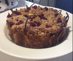 pear and marsala crumble cake