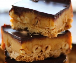 Salted Chocolate Caramel Slice with Peanuts Gluten Free