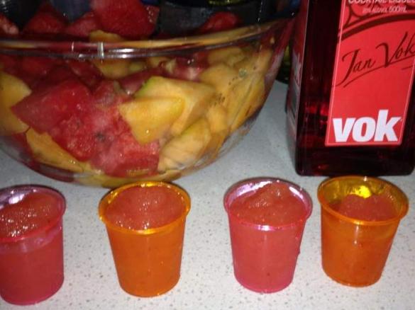 Strawberry Sorbet Shots