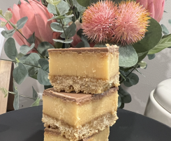 CHOCOLATE CARAMEL SLICE - The Best Thick Caramel! @shebykate_