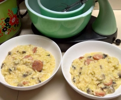 Risotto with Choritzo and Mushrooms