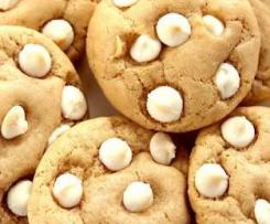 White chocolate and macadamia nut cookies
