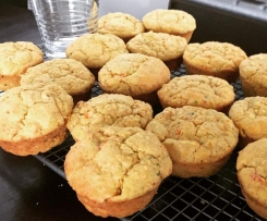 Cheese, ham and hidden veggie muffins