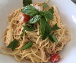 Crab Linguine for Two