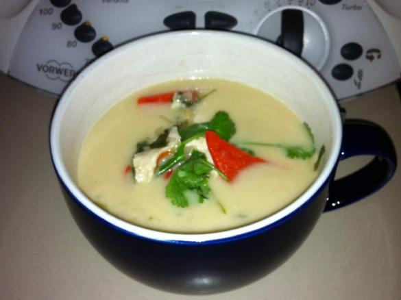 Tom Kha Gai - a Thai chicken and coconut milk soup (Paleo)