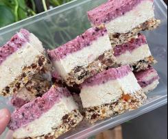 Raw lemon blueberry slice