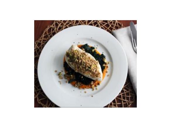 Chicken, pumpkin and crunchy museli