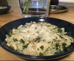 Garlicky Chicken and Spring Vegetable Risotto