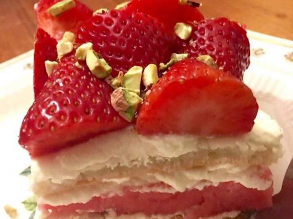 Watermelon and Strawberry Cake