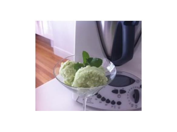 Cucumber, Mint and Lime Yogurt Sorbert