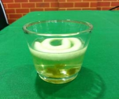 Tomato consomme, Basil jelly & Parmesan cream