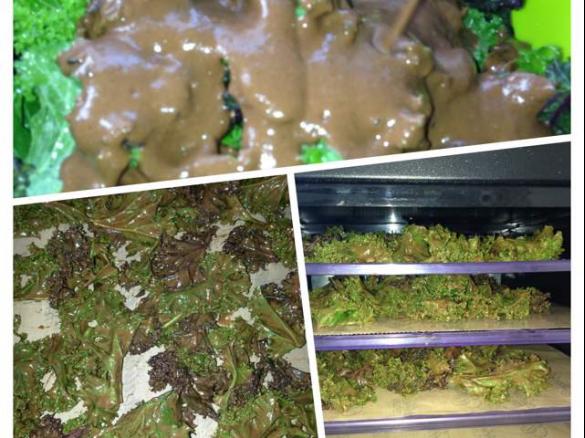 Chocolate Kale Crisps for lunch boxes
