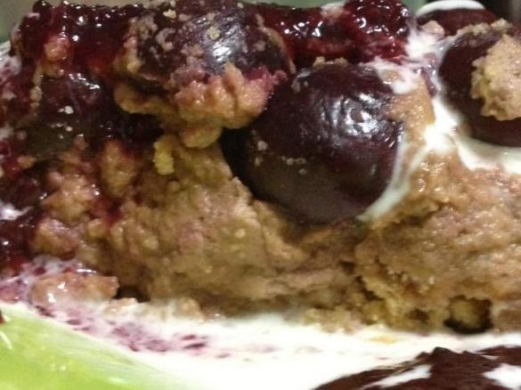 Steamed Black Forest Cheesecake 