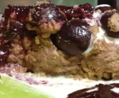 Steamed Black Forest Cheesecake 