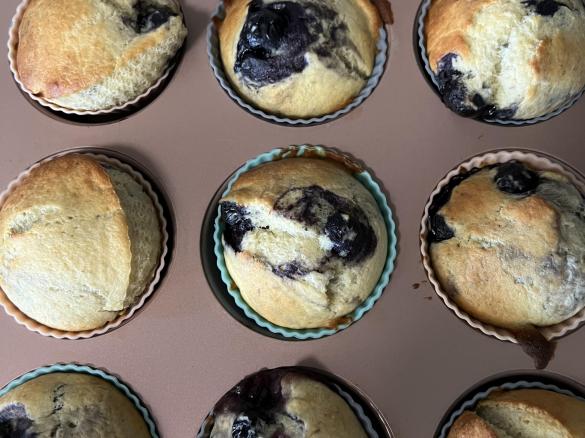 Banana & blueberry muffins