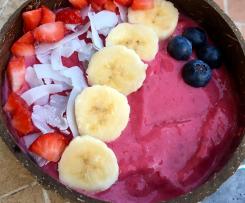 Banana Raspberry Nice Cream Smoothie Bowl