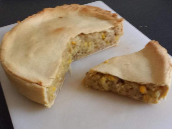 Roast Pork and apple Pie (using leftover roast pork)