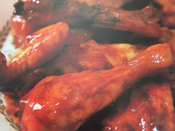 Chicken drumsticks & Wings with orange tomato glaze