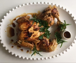 Fresh Herb and Honey Butterflied Chicken with Jus