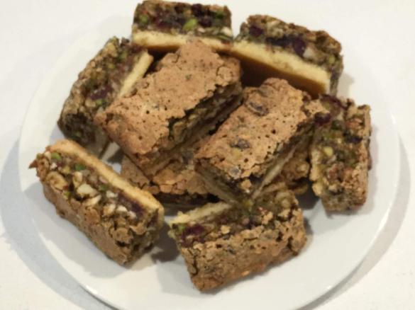 Cranberry and Nut Slice