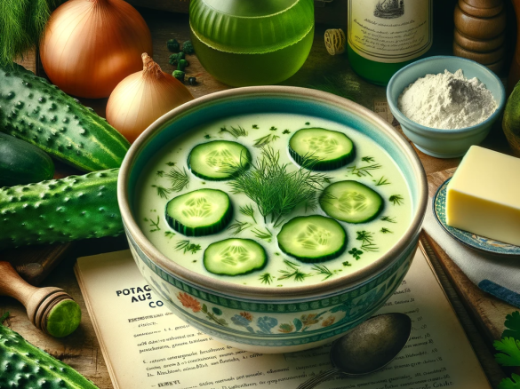 "Mastering the art of french cooking" POTAGE AUX CONCOMBRES