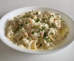 Alfredo with prawns