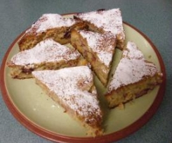 White chocolate, raspberry and macadamia blondies