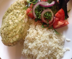 Chicken, Lime and Coconut Parcels with Coconut rice