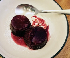 steamed chocolate cherry puddings