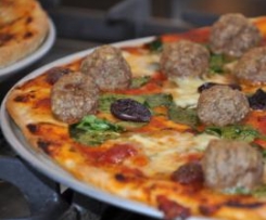 Meatball and Bocconcini Pizza