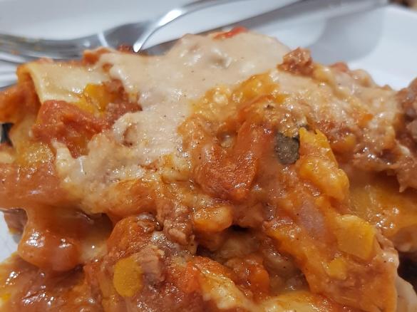 Pumpkin lasagne