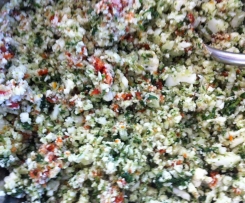 Raw Cauliflower Tabouleh