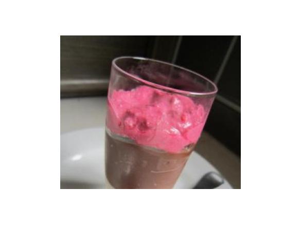 Chocolate Mousse with Raspberry Cream (Vegan, Dairy free)