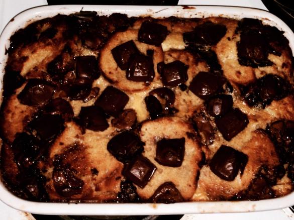 Easter bread and butter pudding 