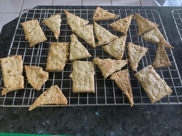 Cheesy sour cream and chives crackers