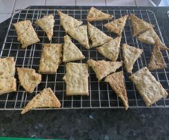 Cheesy sour cream and chives crackers