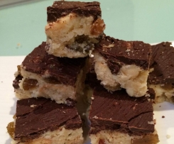Chocolate, Hazelnut and Sultana No Bake Slice