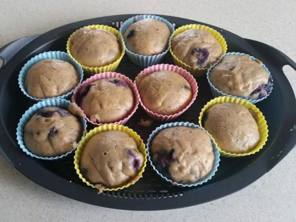 Gluten Free Blueberry & Banana Muffins Sugar Free
