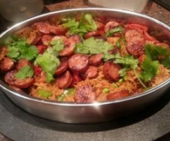Chorizo, cumin and tomato rice(Cajun dirty rice)