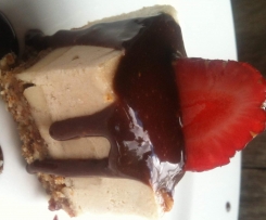 Raw Banana Split with strawberry choc sauce 