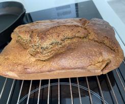 Variation Banana Bread Cafe Style- refined sugar free - banana, raspberry, coconut bread