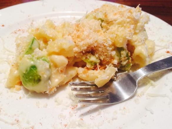 Brussel Sprouts Mac and Cheese Gratin